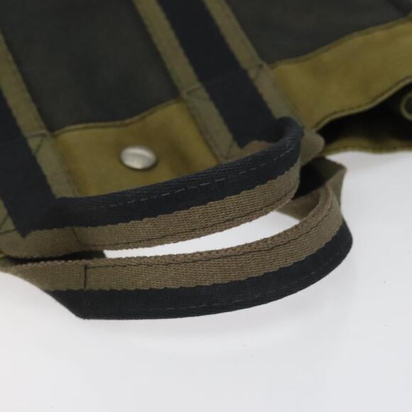 HERMES Fourre Tout PM Hand Bag Canvas Khaki - Picture 7 of 16